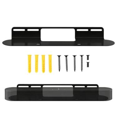 Imagem de OCXLLEATLY Suporte de parede Soundbar compatível com Sonos Beam Gen 2 e Gen 1, suporte de montagem de barra de som sob acessórios de alto-falante de TV, preto