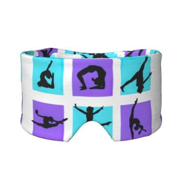 Imagem de Máscara protetora para olhos e orelhas com estampa de jogos de ginástica, respirável, ajustável, blecaute, confortável