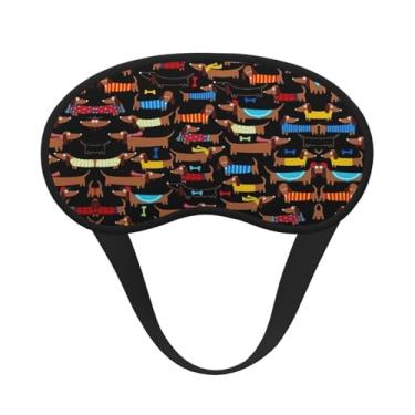 Imagem de Máscara de dormir I Love My Dog Dachshunds com estampa blackout máscara para os olhos com luz macia para dormir meditação, viagem, ioga