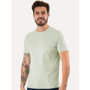 Imagem de Camiseta Guess Big Logo Los Angeles Bordado Verde Claro-Masculino