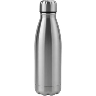 Imagem de Garrafa Térmica de Aço Inoxidável Tipo Cuia, 1000ml, Tampa rosquiavel, Vermelho, Isolamento a Vácuo, para Bebidas Quentes inox