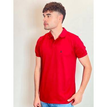 Imagem de Polo Masculina Piquet Básica Com Botões Polo Wear Vermelho Médio-Masculino