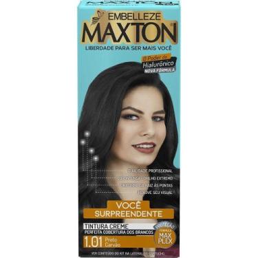 Imagem de Tintura Maxton Kit Pratico 1.01 Preto Carvão