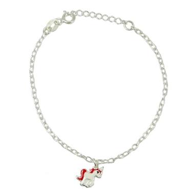 Imagem de Pulseira Infantil Prata Legitima 925 Unicornio