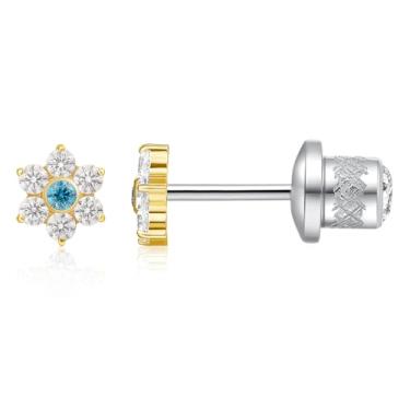 Imagem de Limerencia Brincos de titânio hipoalergênicos de grau de implante G23 Tragus 20G Helix Cubic Zirconia Studs F136 Titanium Piercing Post para mulheres orelhas sensíveis, Titânio, Sem pedra preciosa