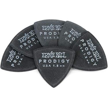 Imagem de Ernie Ball Prodigy Guitar Picks, Shield, Black 1.5mm, 6-pack (P09331)