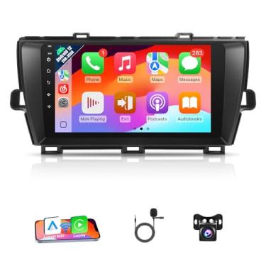 Imagem de Naifay Rádio automotivo Android para Toyota Prius 2010 2011 2012 2013 2014 2015, tela sensível ao toque IPS de 9 polegadas para Prius Stereo com Carplay Android Auto/Bluetooth/Wi-Fi/FM/GPS/SWC/MIC