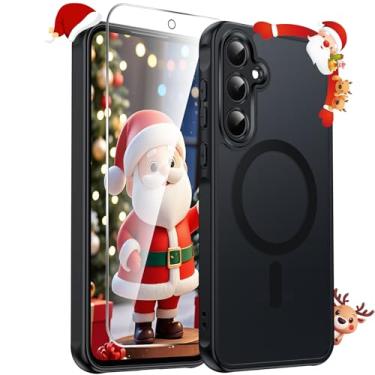 Imagem de LeYi Capa para celular Galaxy A35-5G: Capa compatível com Samsung A35 5G [Mag-Safe Fit] com protetor de tela, película fosca translúcida de toque suave e proteção de nível militar Funda para A 35