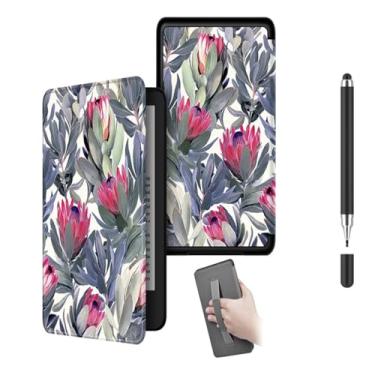 Imagem de Akacy Capa protetora de couro PU com estampa pintada com alça de pulso para Kindle Paperwhite 6.0 (Geração 2022/2024, números de modelo C2V2L3 e RS23CV), fina e leve, à prova d'água (24)
