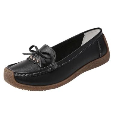 Imagem de Tênis feminino moderno casual respirável macio para primavera verão confortável uso ao ar livre lazer, Preto, 35