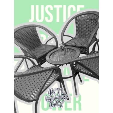 Imagem de Conjunto Oval NOVO fibra areia sala jardim terraço - LAFELI CADEIRAS, 