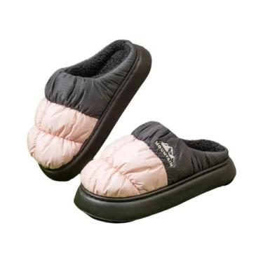 Imagem de Chinelos De Inverno Impermeáveis Para Mulheres, Longos, Peludos, Gross