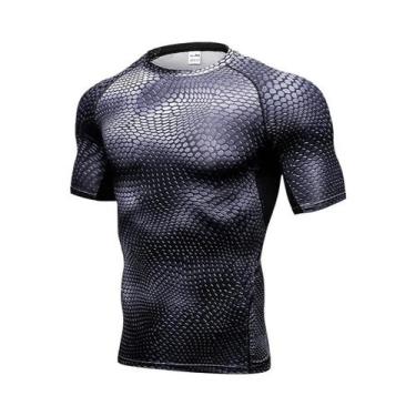 Imagem de Camiseta De Compressão Masculina De Secagem Rápida Para Treino, Academ