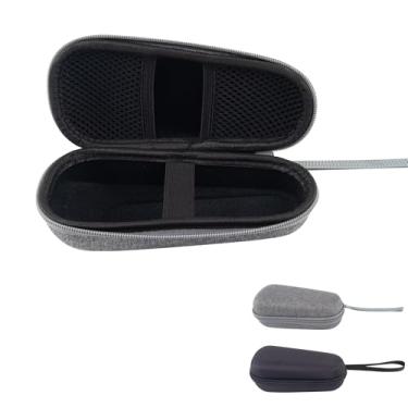 Imagem de Estojo de barbear elétrico rígido de EVA compatível com Braun S3/S5/S7/S9 e Panasonic es-L320, caixa de armazenamento à prova de choque com alça elástica e bolso de malha para carregador (cinza)