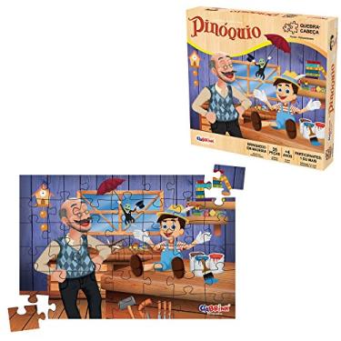 Imagem de Ciabrink, Quebra-cabeça Pinóquio 35 Peças em MDF, a Partir de 4 anos, Multicolor