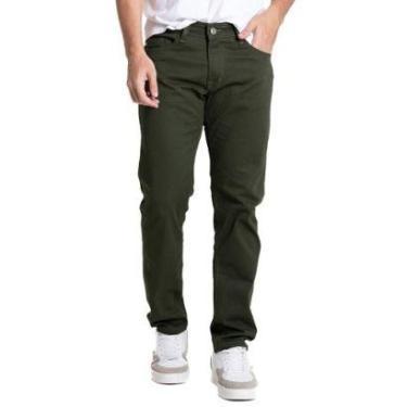 Imagem de Calça Sarja Sawary Slim - 282019 - Verde 40-Masculino