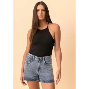 Imagem de Shorts Jeans De Cintura Média Com Aplicações-Feminino