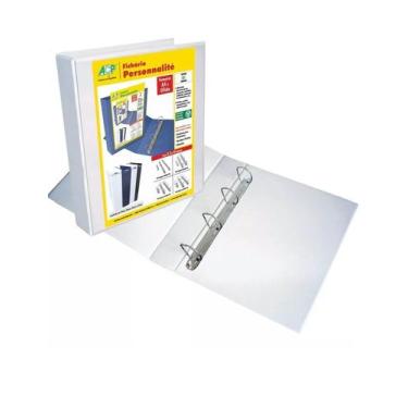 Imagem de Pasta Fichário Branco Para Personalizar A4 45mm 4 Argolas Acp