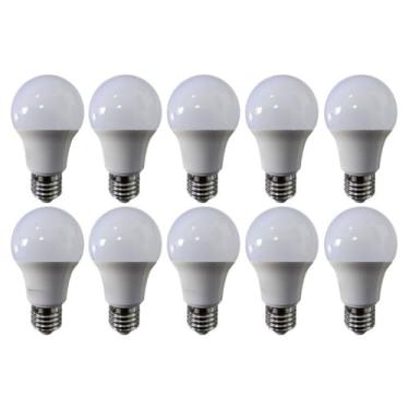 Imagem de Kit 10 Pcs Lâmpada LED 9W Bulbo A60 E27 Luz Branca Fria 6500K para Casa e Ambientes