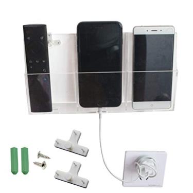 Imagem de Porta-celular Serlife com suporte de acrílico para parede, TV, controle remoto, organizador de armazenamento de mídia, 3 capas