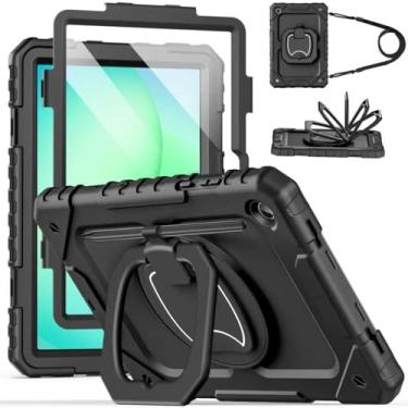 Imagem de Cantis Capa para Samsung Galaxy Tab A11 Plus 11 polegadas 2026 (SM-X230/X236/X238), capa à prova de choque para Tab A11+ com protetor de tela/suporte giratório/suporte para caneta/alça de ombro, preta