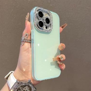 Imagem de HTVJFX Capa de celular com proteção de lente e câmera colorida para iPhone 16 Pro Max (para iPhone 16 Pro Max/verde)
