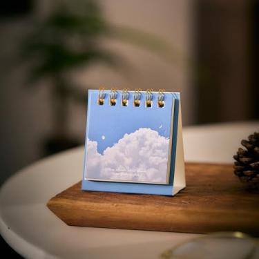 Imagem de 2 mini calendário de mesa 2025-2026, calendário de mesa pequeno dobrável em pé - calendário de mesa mensal - encadernação de fio duplo de papel grosso para casa ou escritório (estilo 3, 7 x 6,5 x 3,5