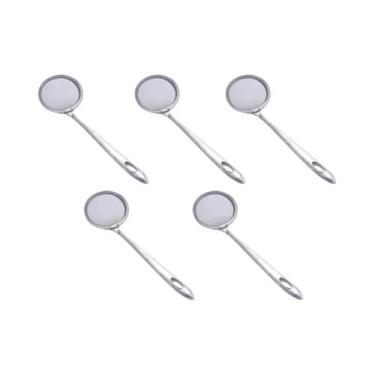 Imagem de Escumadeira De Aço Inoxidável Com Malha Fina, Colher Filtradora Multif