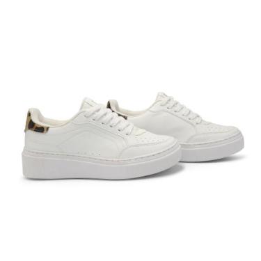 Imagem de Tênis Casual Feminino Moda Sola Reta Confortável Dia a Dia - Record, 3