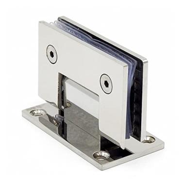 Imagem de 1 peça dobradiça de vidro sem moldura dobradiça de porta de aço inoxidável 90 graus clipe de banheiro para dobradiças de porta de vidro de banheiro