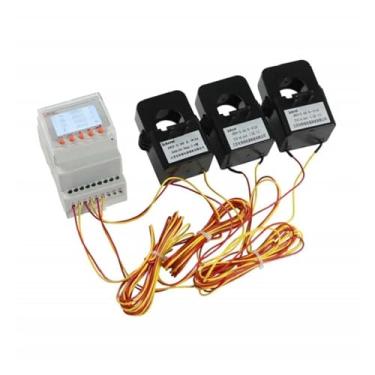 Imagem de TBZFNZXF Medidor de energia de trilho DIN ACR10R-D16TE4 entrada 120A para monitoramento de consumo de energia com 3 transformadores de corrente de núcleo dividido