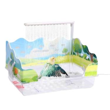 Imagem de Depisuta Banheira automática para pássaros, chuveiro para papagaios alimentado por USB com 26 saídas de água em fileira dupla e filtro de bomba removível, banheira grande (da vida no campo)