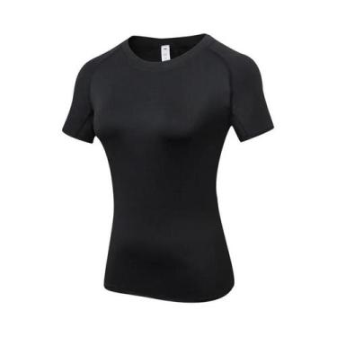 Imagem de Camiseta De Compressão Feminina De Secagem Rápida, Manga Curta, Para Y