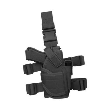 Imagem de Coldre de arma de coxa de pistola tática Molle, coldre de perna caída,