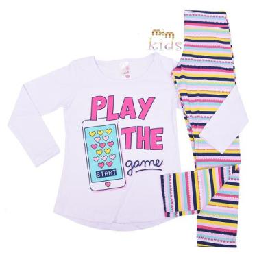 Imagem de Roupa Frio Menina Conjunto Meia Estação Infantil - ANALÊ, Branco, 4