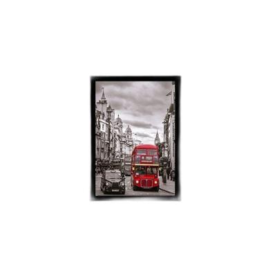 Imagem de Quadro Fotografia Ônibus Londres Vermelho 24X18Cm