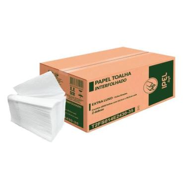 Imagem de Papel Toalha Interfolhado 2 Dobras Folha Simples Soft 2.000 folhas Ipe