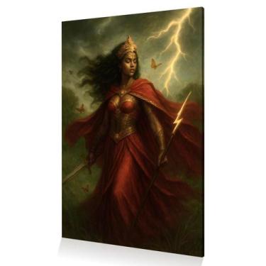 Imagem de Quadro Decoração Orixá Iansã Oyá Eruexim Umbanda Canva 60x40 - DC Expr