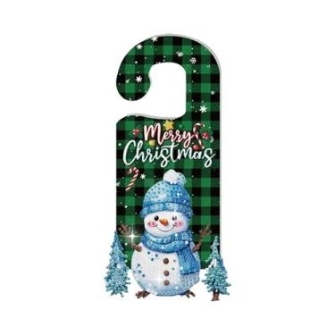 Imagem de Enfeite De Natal Para Pendurar Na Porta Em Acrílico Com Pintura Diaman