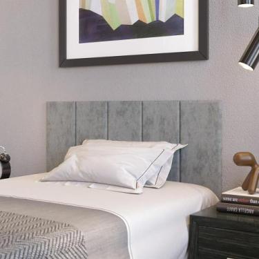 Imagem de Cabeceira Modulada Estofada Adesiva Decorativa Solteiro 100cm - Via No