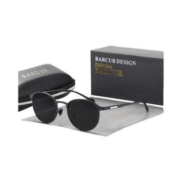 Imagem de Óculos De Sol Redondos Polarizados Femininos BARCUR TR90 Fashion Drivi