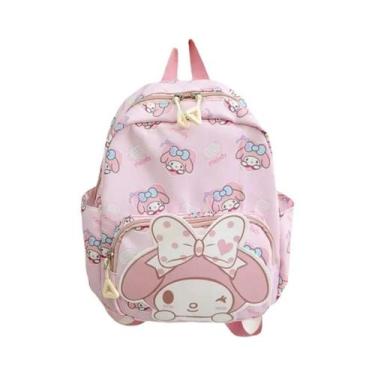 Imagem de Mochila De Lona Kawaii Anime Cartoon Kuromi Melody Cinnamoroll Hello K