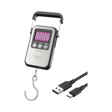 Imagem de Balança Digital Portátil Para Bagagem 60kg 10g Com LCD, Gancho Para Pe