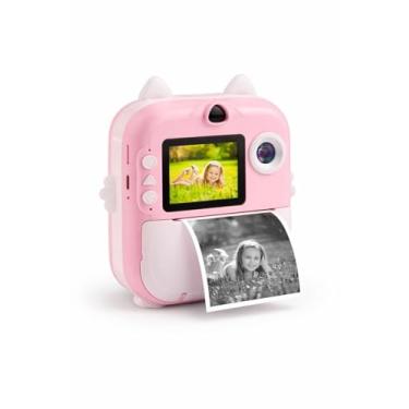 Imagem de Camera Digital Infantil com Impressao Instantanea Foto e Video Criancas Brinquedo Educativo (ROSA)