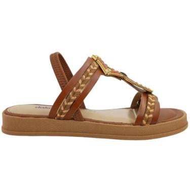 Imagem de Sandália Feminina Casual Dia a Dia FlatForm com Pedrarias Conforto Dakota Y7971