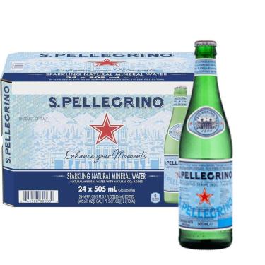 Imagem de Água Mineral Italiana San Pellegrino Com Gás 505Ml  24 Und 