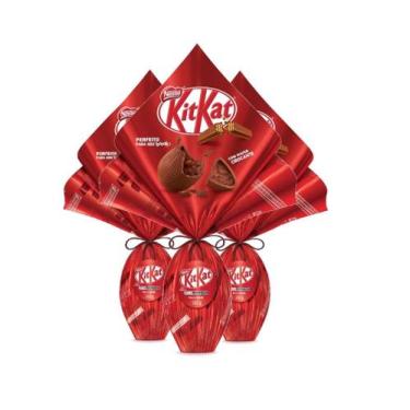 Imagem de Kit 3 Ovo Nestlé KitKat Chocolate com Waffer crocante 322g - Kit Kat