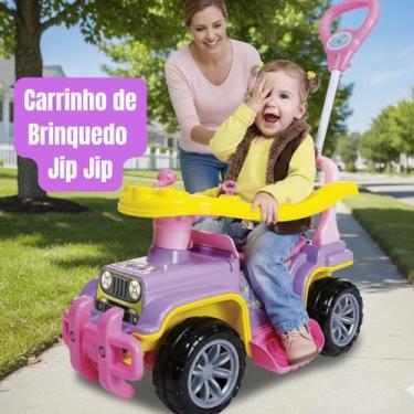 Imagem de Carrinho Passeio Brinquedo Jip Infantil Empurrador Menina Veiculo para