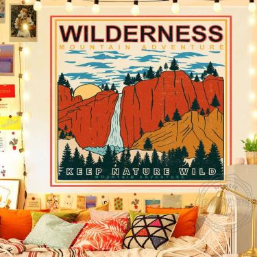 Imagem de Tapeçaria para pendurar na parede Alien Meditation Cosmic Design 100x150cm