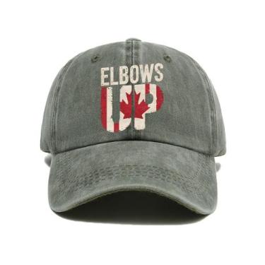 Imagem de Boné de beisebol vintage de algodão lavado com estampa de folha de bor